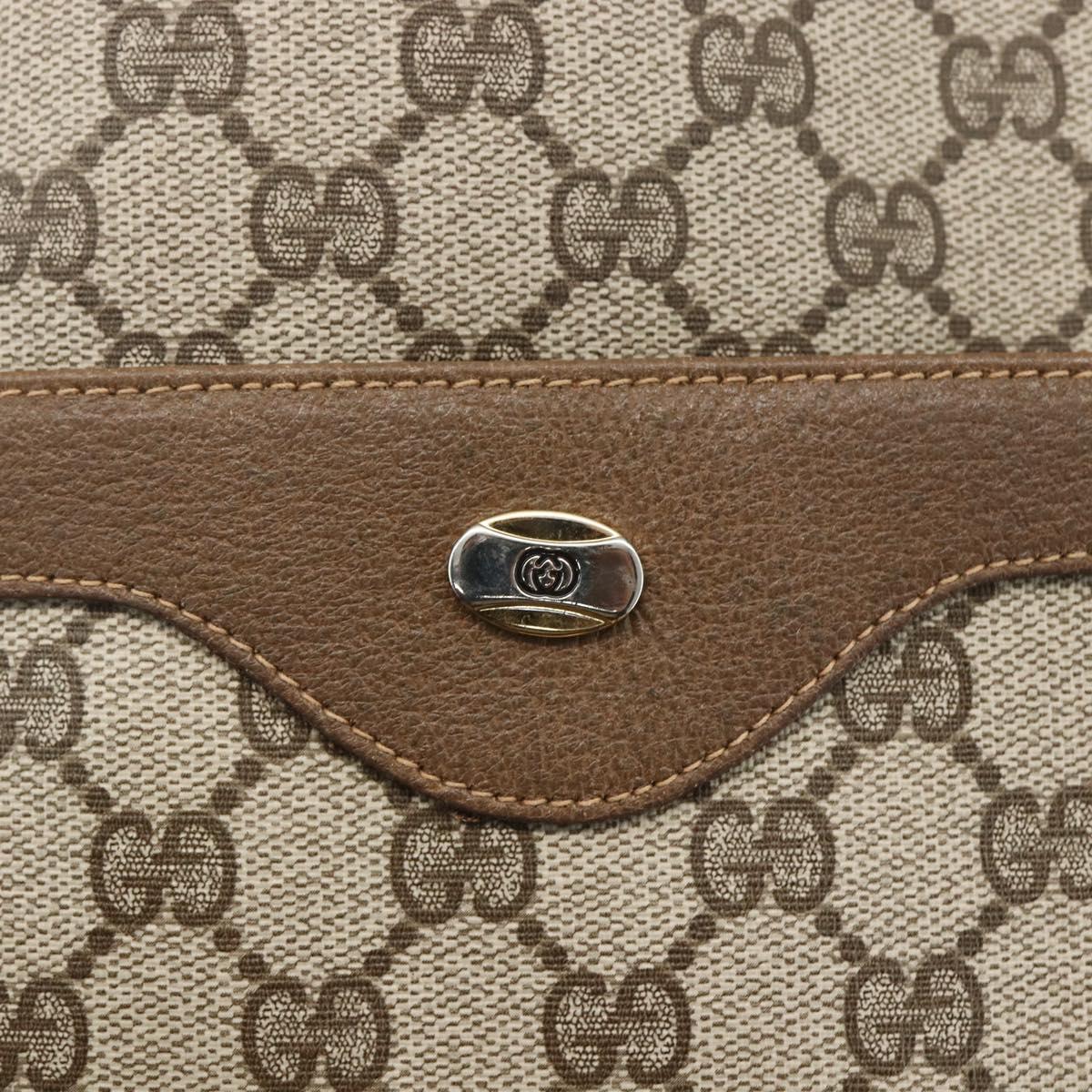 GUCCI GG Supreme Web Sherry Line Tote Bag PVC Beige Red 39 02 003 Auth ka492