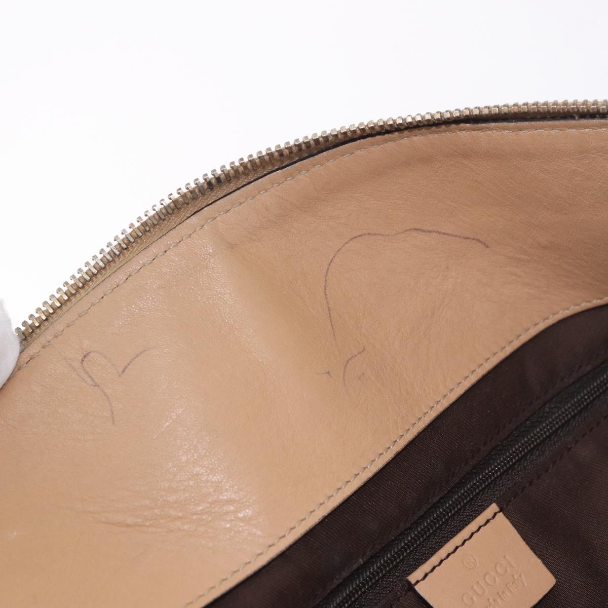 GUCCI GG Canvas Abbey Hand Bag Beige Gold 189831 Auth ka4927