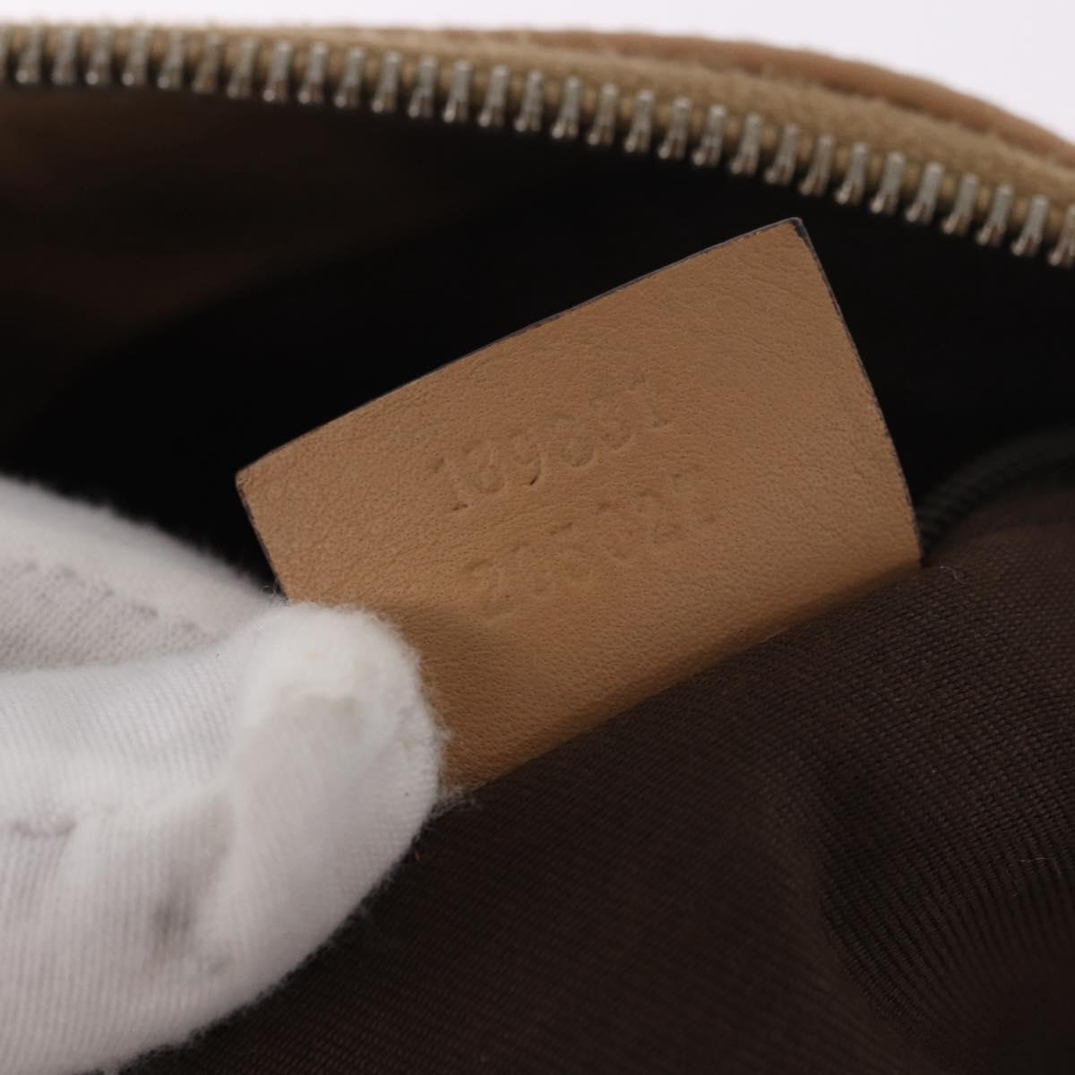 GUCCI GG Canvas Abbey Hand Bag Beige Gold 189831 Auth ka4927