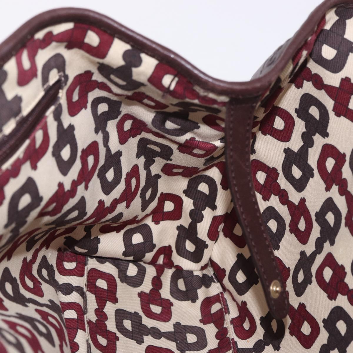 GUCCI GG Canvas Guccissima Princess Bag Leather Brown Gold 163805 Auth ka4928A