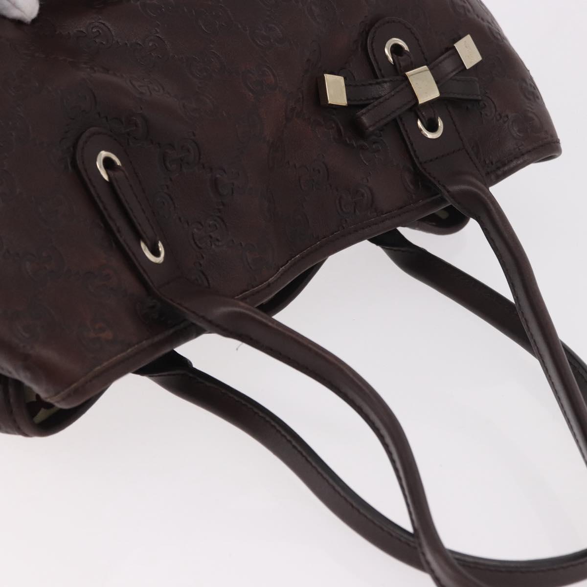GUCCI GG Canvas Guccissima Princess Bag Leather Brown Gold 163805 Auth ka4928A