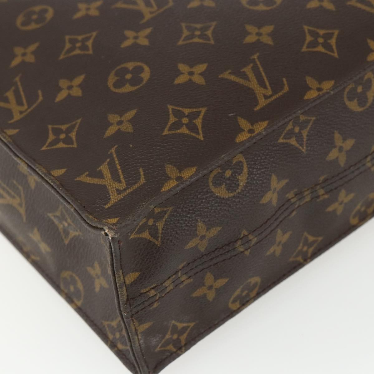 LOUIS VUITTON Monogram Sac Plat Hand Bag M51140 LV Auth ka493