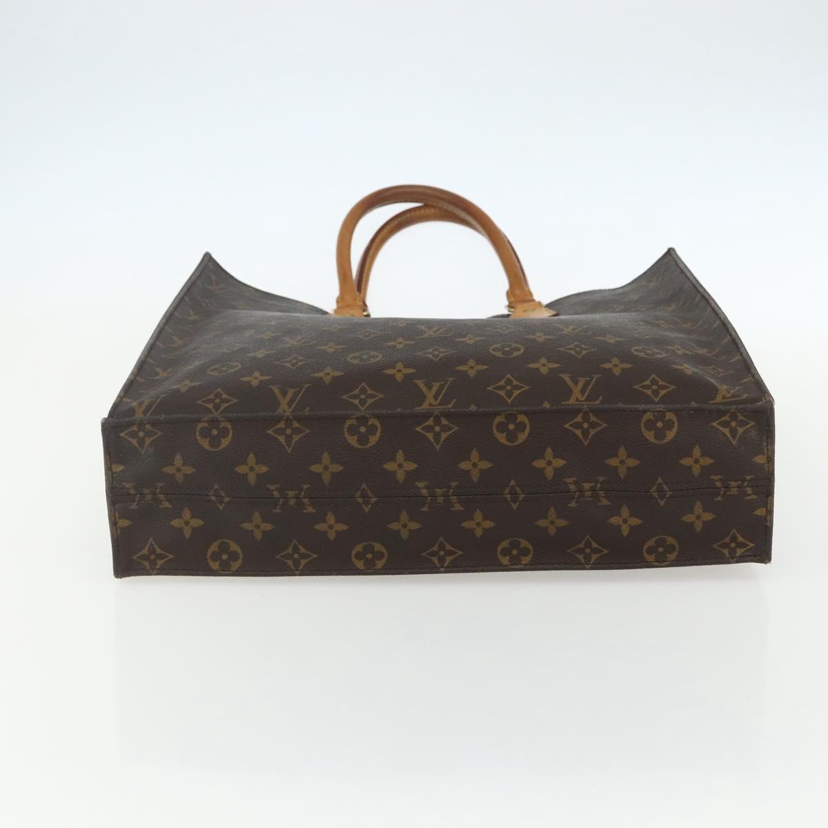LOUIS VUITTON Monogram Sac Plat Hand Bag M51140 LV Auth ka493