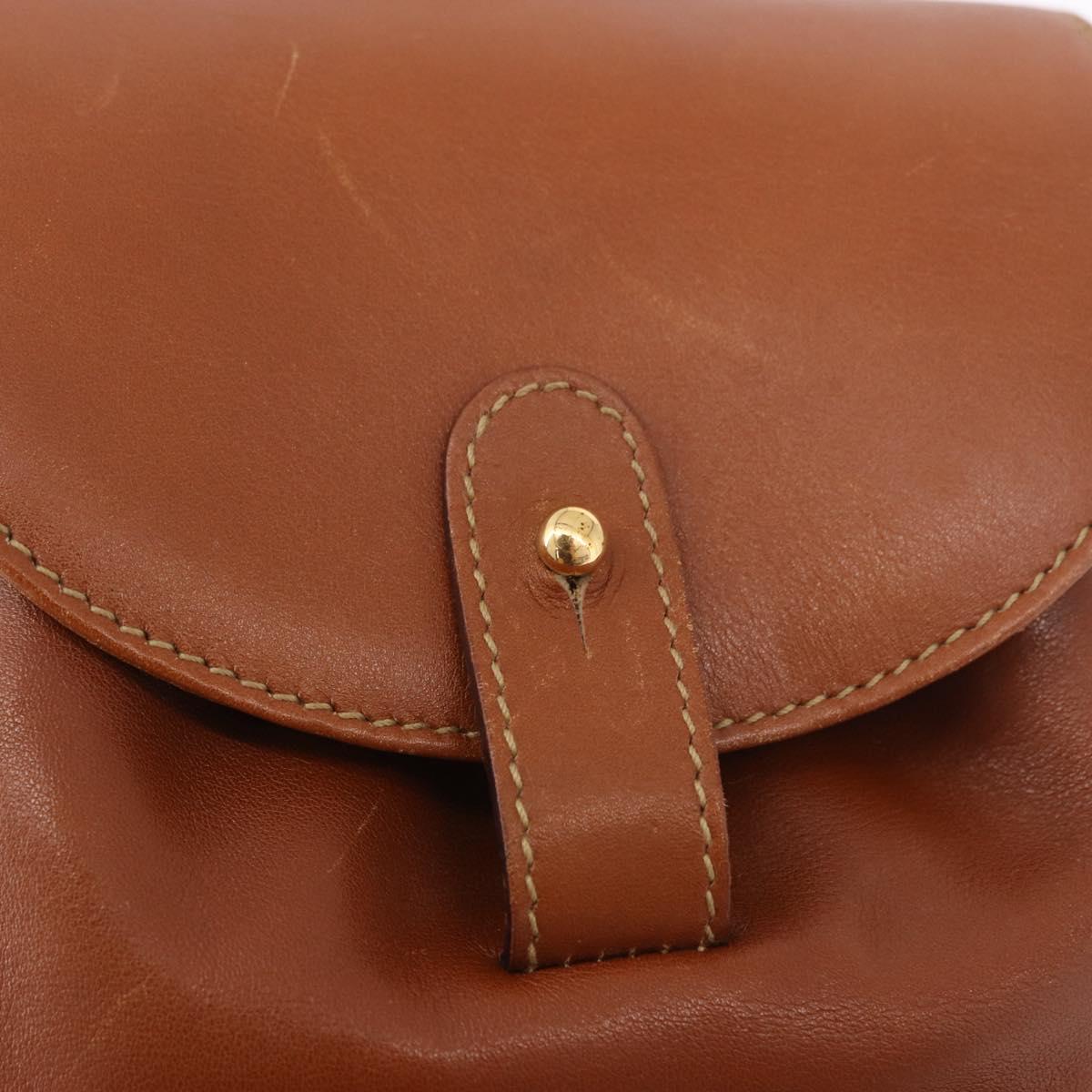 GUCCI Bamboo Backpack Leather Brown Gold 003 2058 0030 Auth ka4930