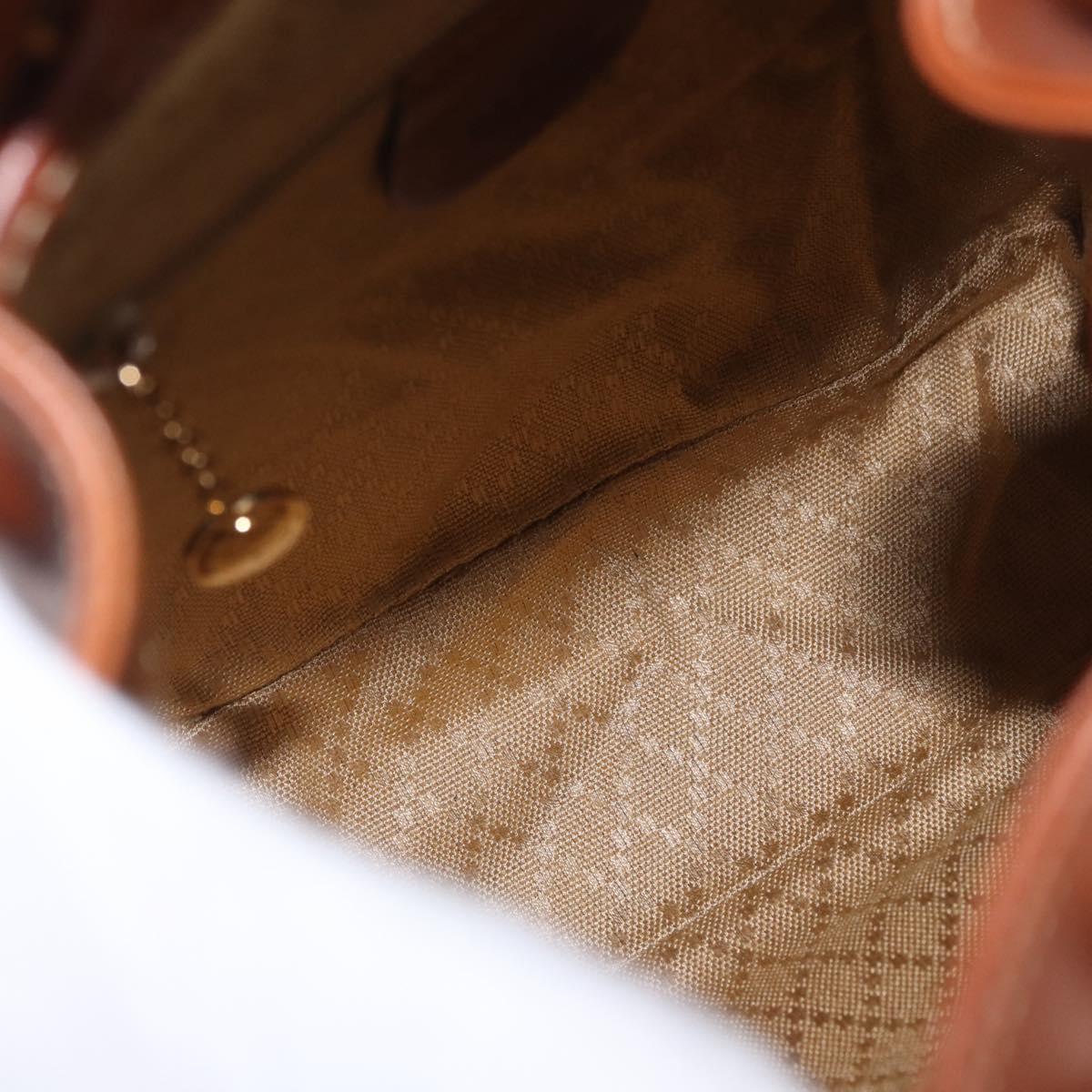 GUCCI Bamboo Backpack Leather Brown Gold 003 2058 0030 Auth ka4930