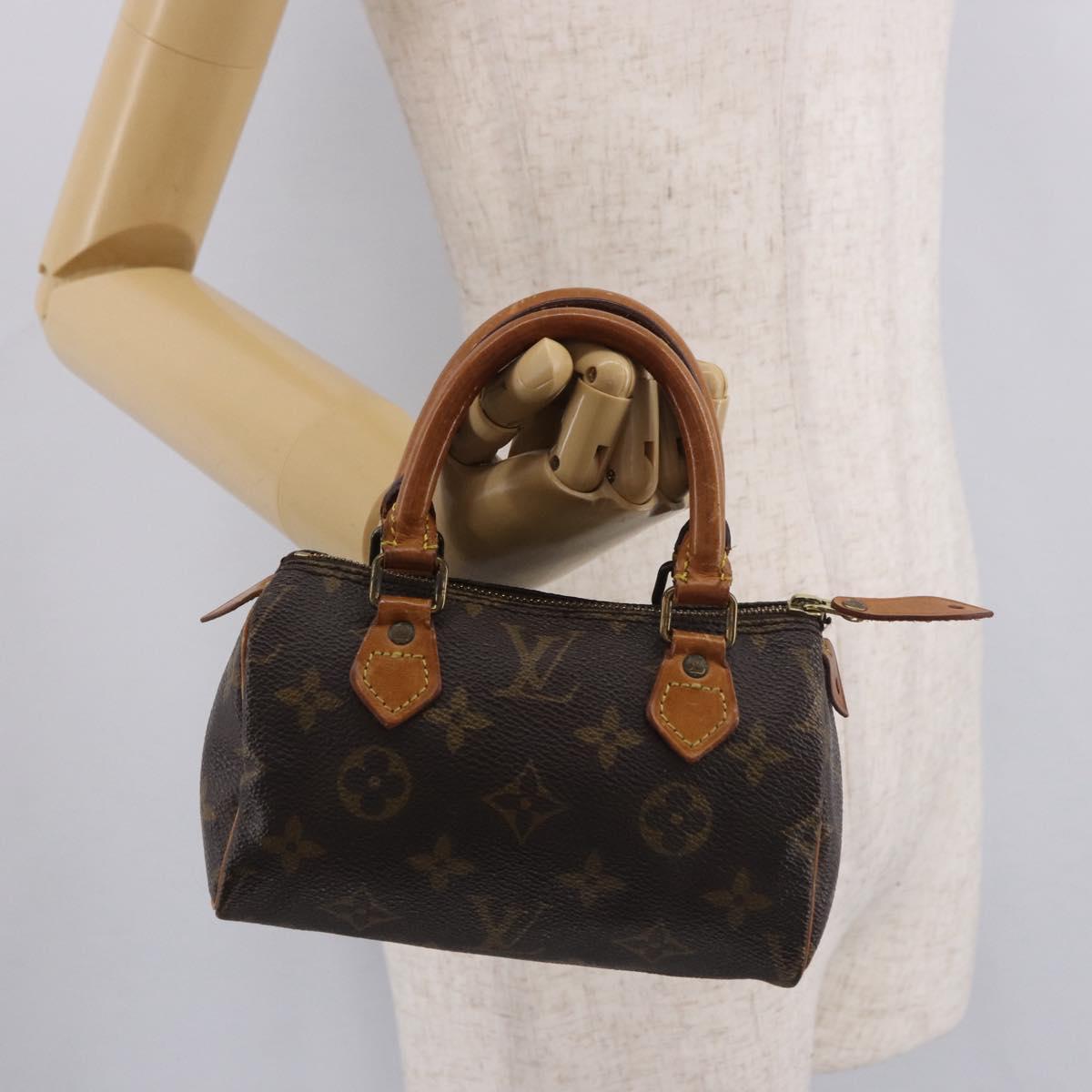 LOUIS VUITTON Monogram Mini Speedy Hand Bag M41534 LV Auth ka4932