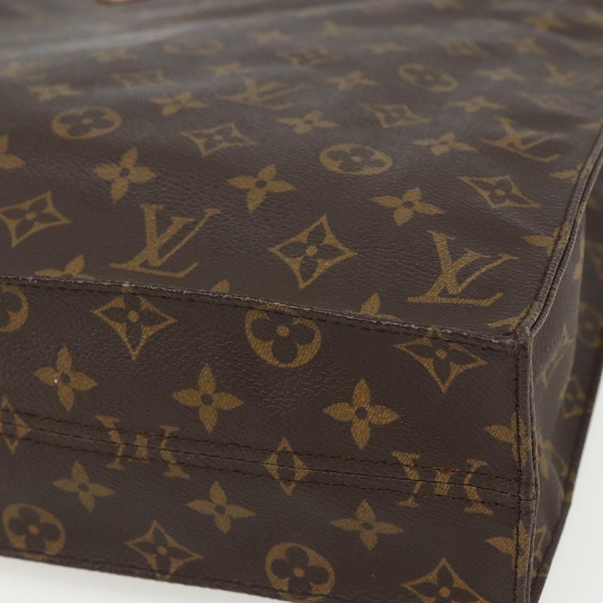 LOUIS VUITTON Monogram Sac Plat Hand Bag M51140 LV Auth ka494