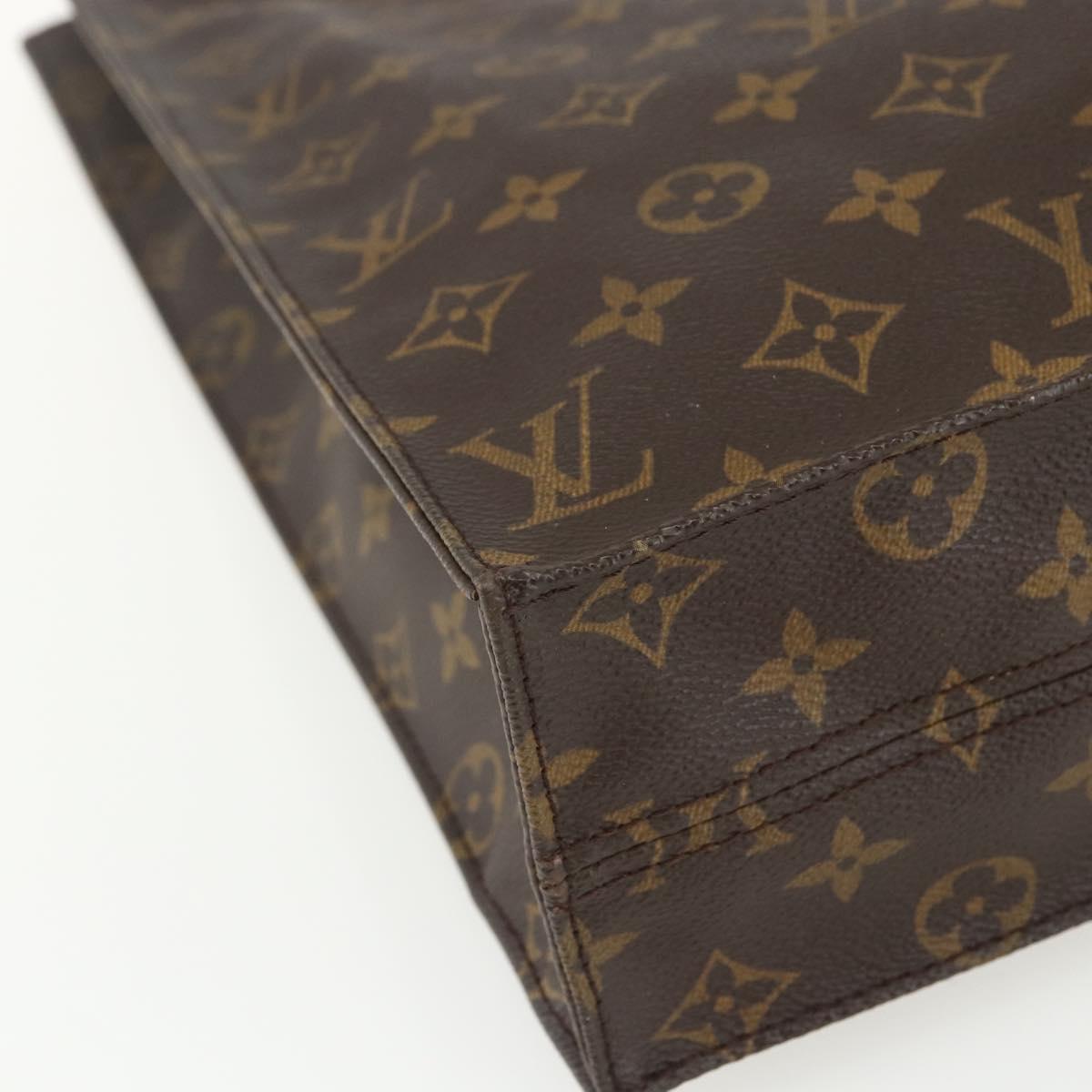 LOUIS VUITTON Monogram Sac Plat Hand Bag M51140 LV Auth ka494