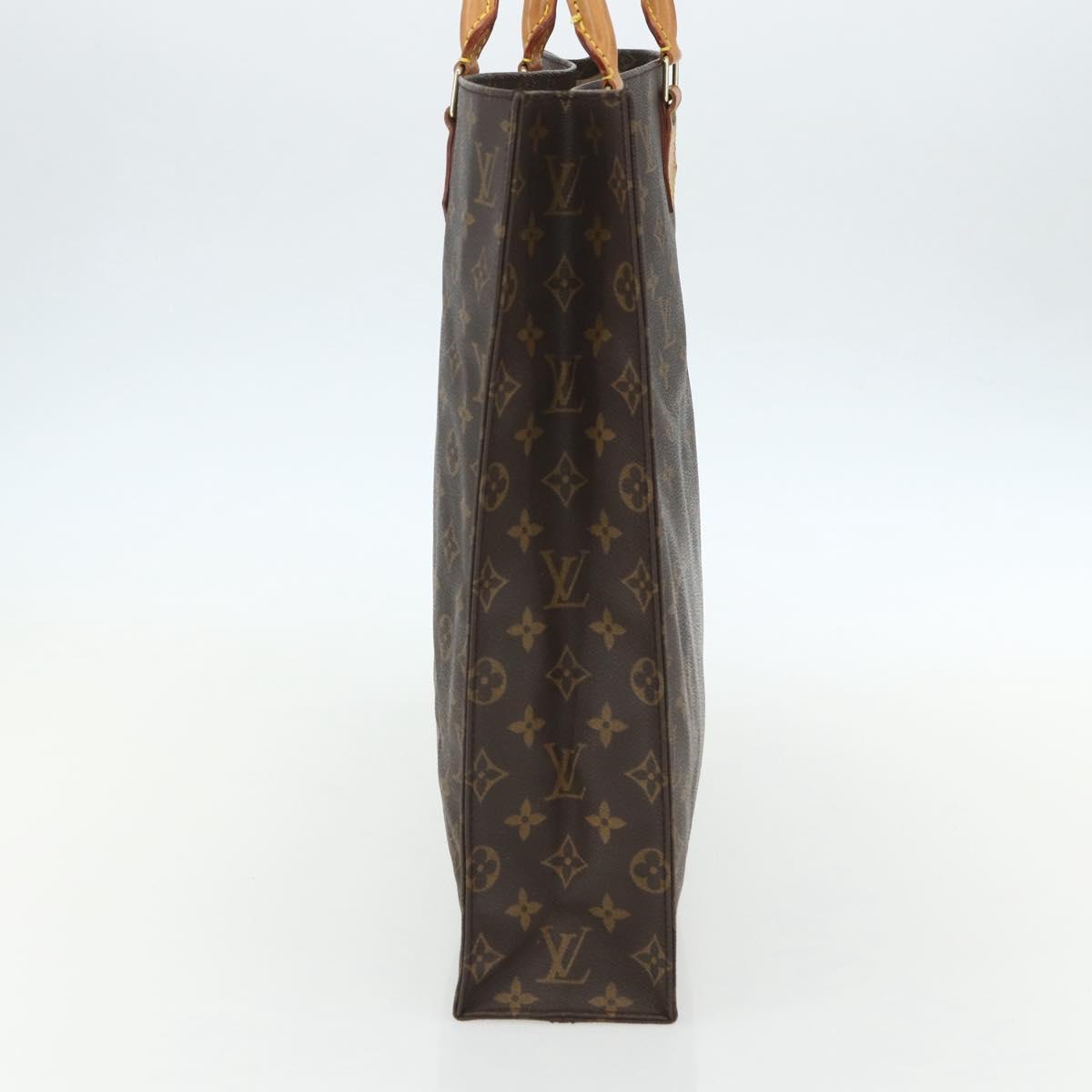 LOUIS VUITTON Monogram Sac Plat Hand Bag M51140 LV Auth ka494