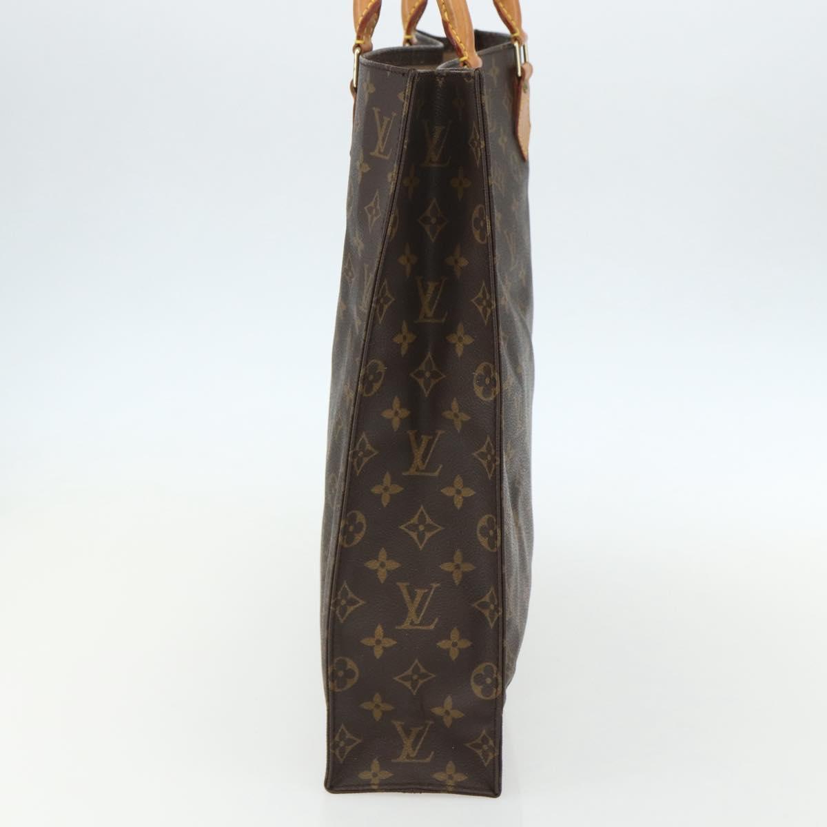 LOUIS VUITTON Monogram Sac Plat Hand Bag M51140 LV Auth ka494