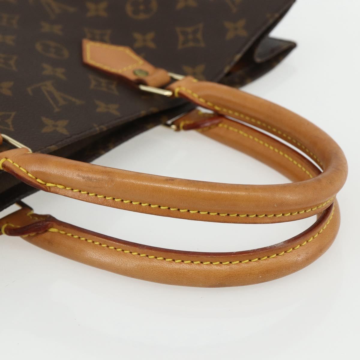 LOUIS VUITTON Monogram Sac Plat Hand Bag M51140 LV Auth ka494