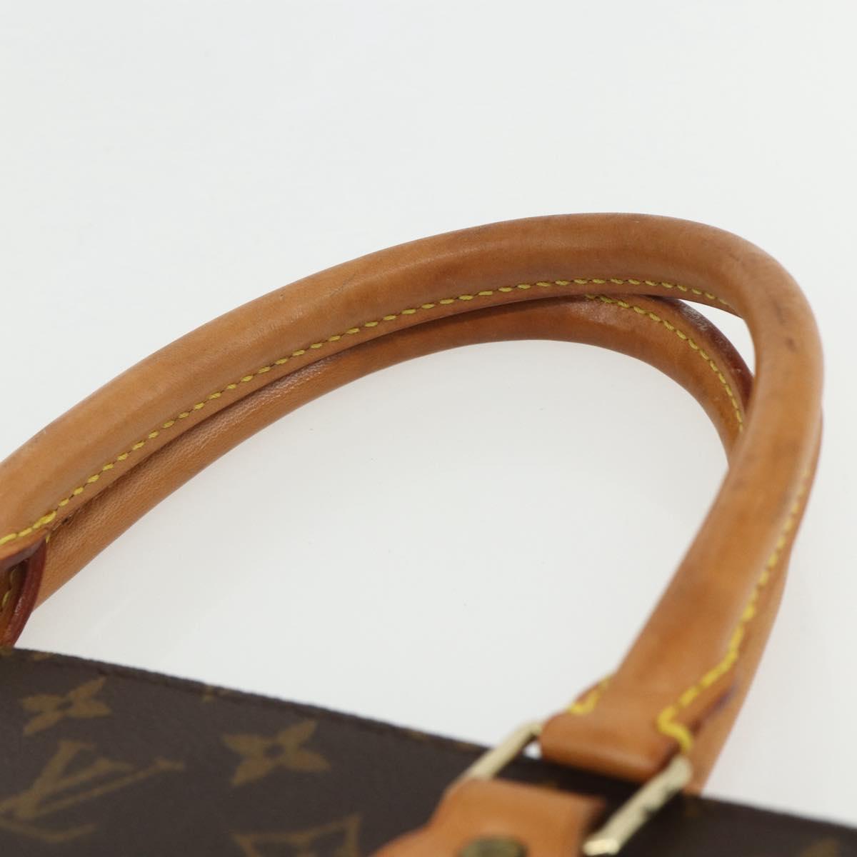 LOUIS VUITTON Monogram Sac Plat Hand Bag M51140 LV Auth ka494