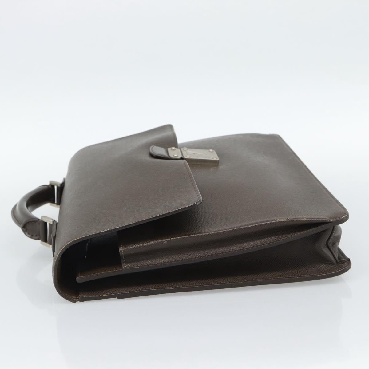 LOUIS VUITTON Taiga Robusto 1 Business Bag Grizzly M31058 LV Auth ka4954