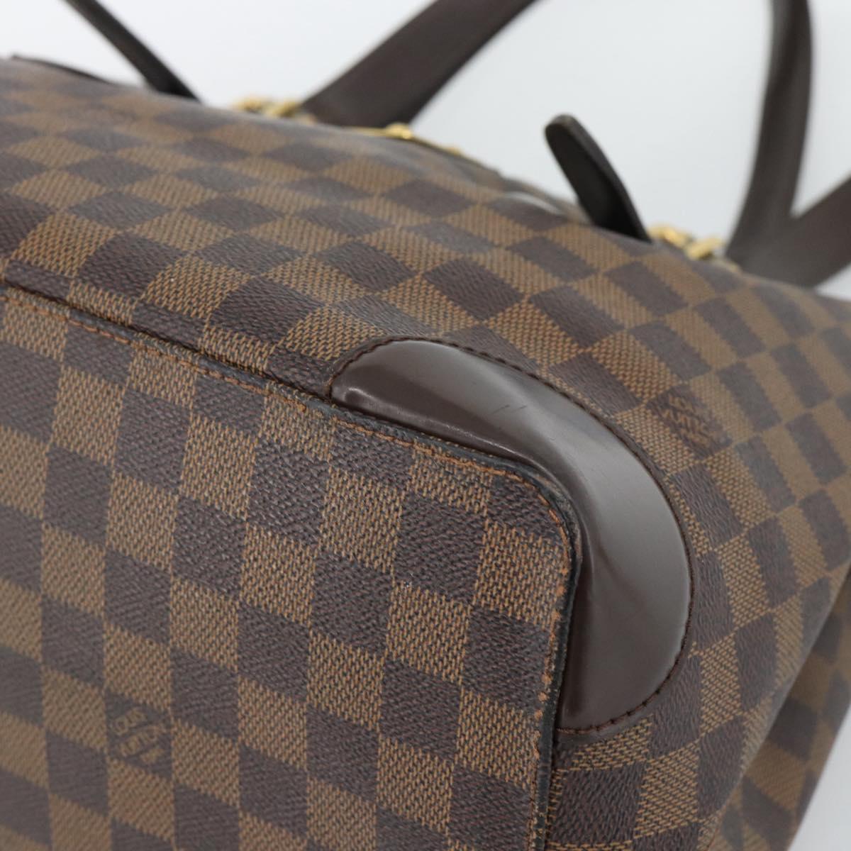 LOUIS VUITTON Damier Ebene Hampstead MM Tote Bag N51204 LV Auth ka4958
