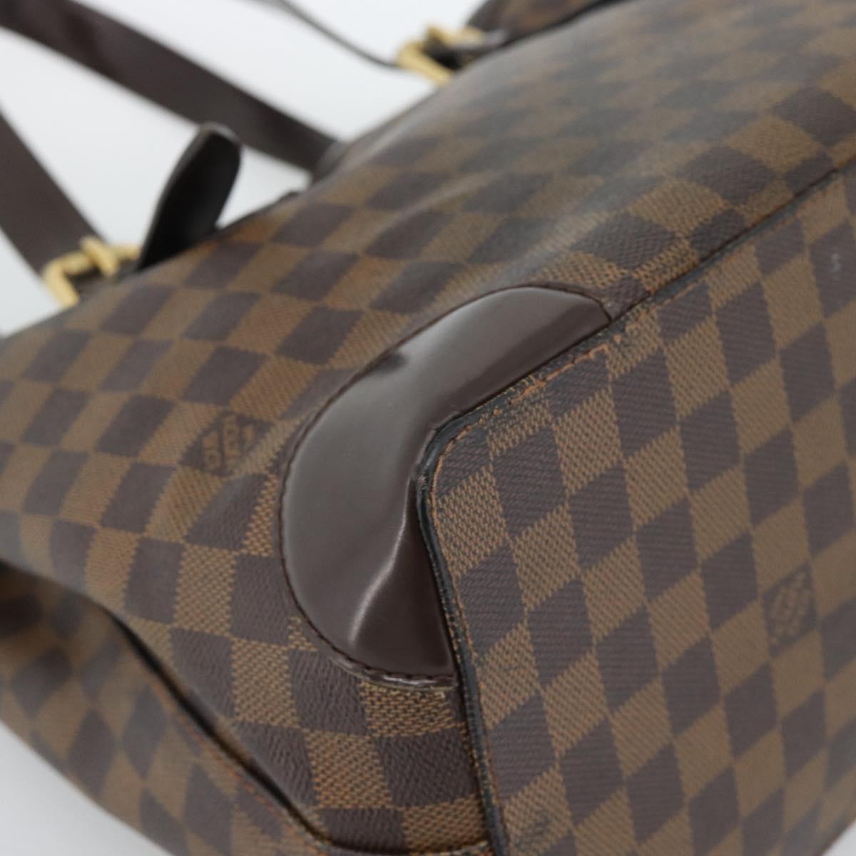 LOUIS VUITTON Damier Ebene Hampstead MM Tote Bag N51204 LV Auth ka4958