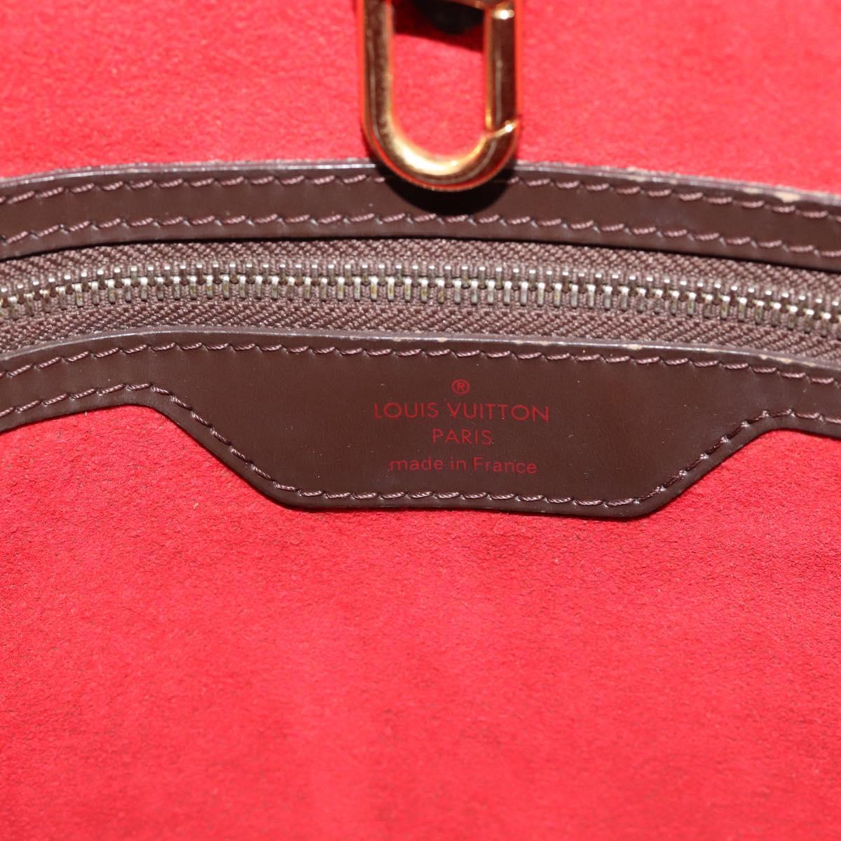 LOUIS VUITTON Damier Ebene Hampstead MM Tote Bag N51204 LV Auth ka4958