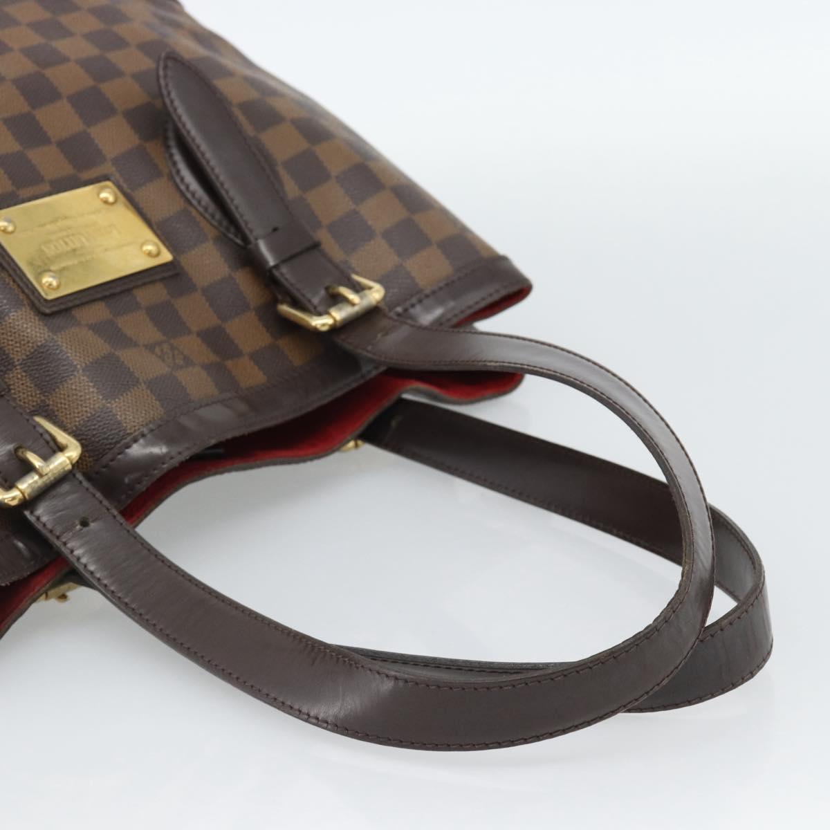 LOUIS VUITTON Damier Ebene Hampstead MM Tote Bag N51204 LV Auth ka4958