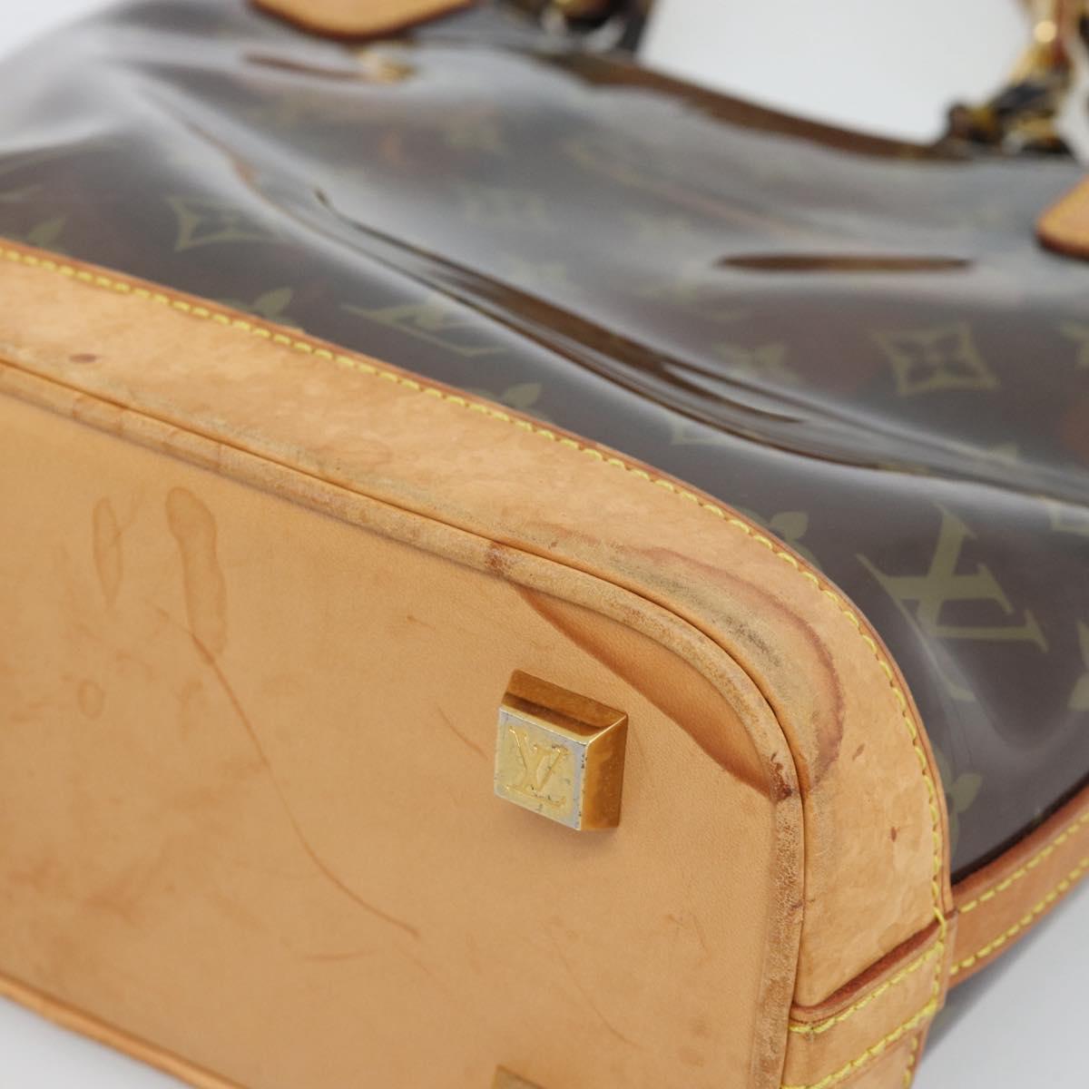 LOUIS VUITTON Monogram Vinyl Cava Amble PM Tote Bag Brown M92502 LV Auth ka4959