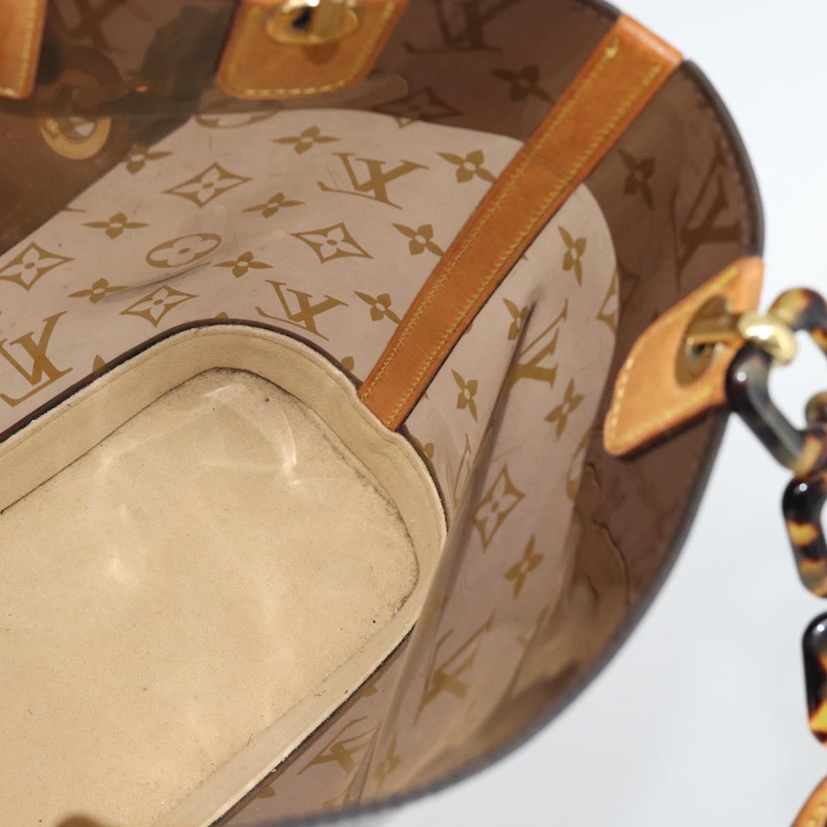 LOUIS VUITTON Monogram Vinyl Cava Amble PM Tote Bag Brown M92502 LV Auth ka4959
