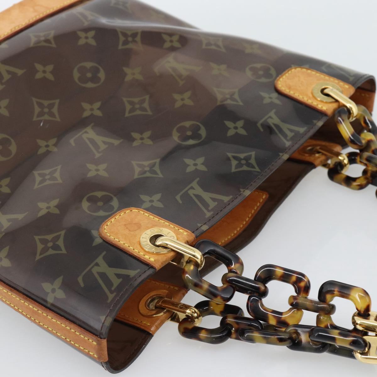 LOUIS VUITTON Monogram Vinyl Cava Amble PM Tote Bag Brown M92502 LV Auth ka4959