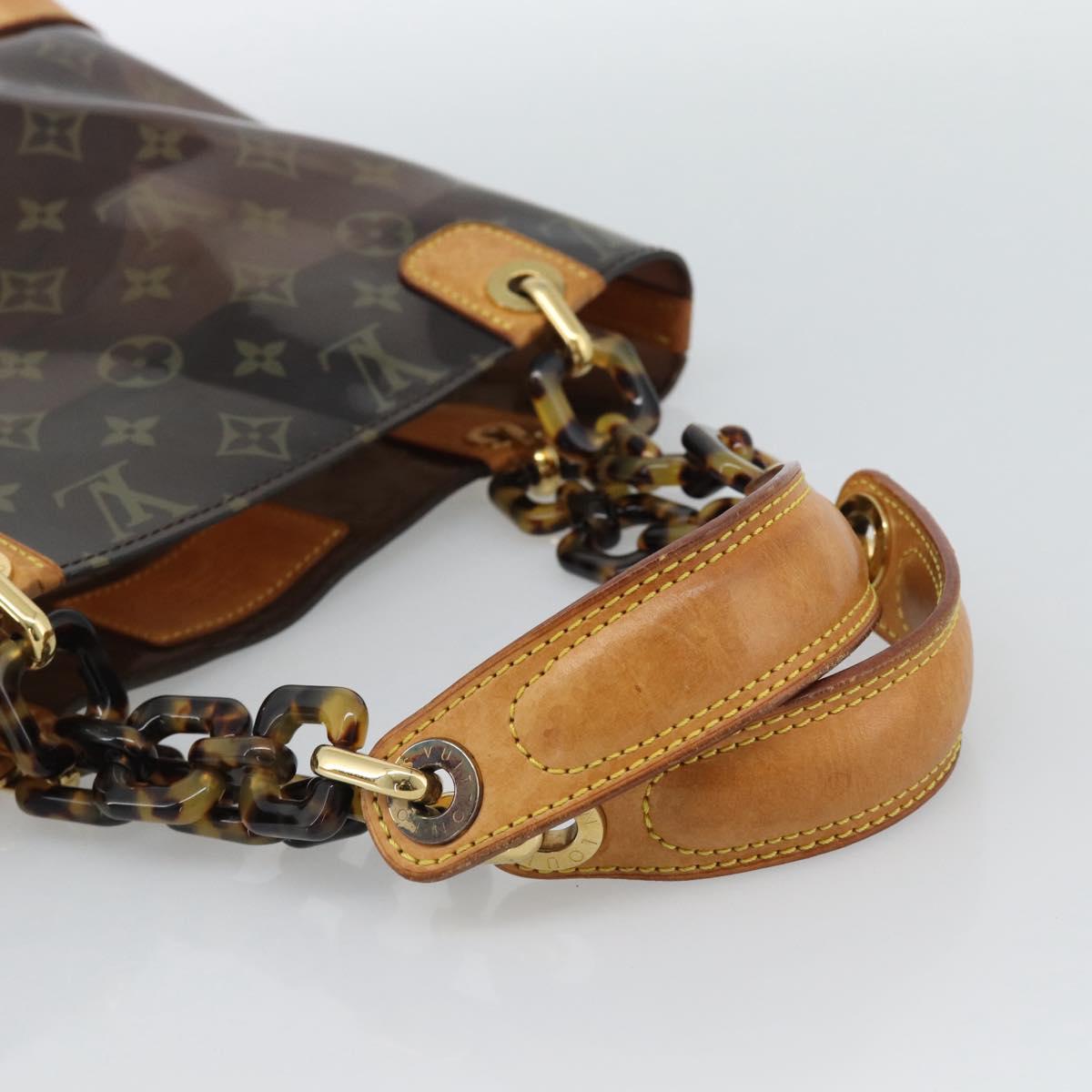 LOUIS VUITTON Monogram Vinyl Cava Amble PM Tote Bag Brown M92502 LV Auth ka4959