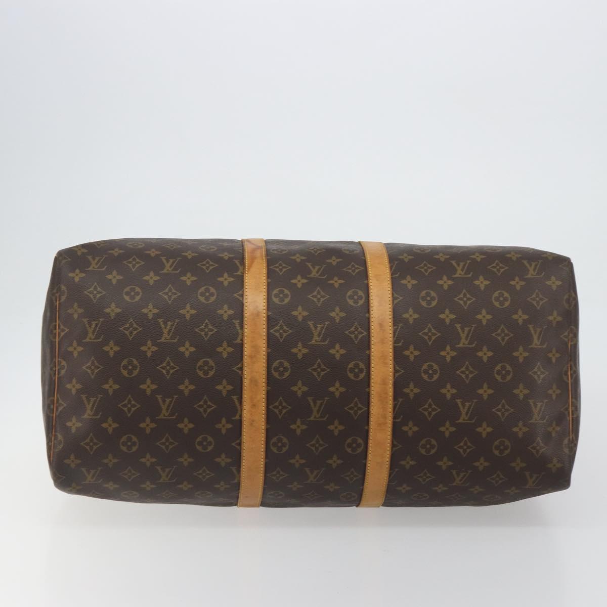 LOUIS VUITTON Monogram Keepall 55 Boston Bag M41424 LV Auth ka4967