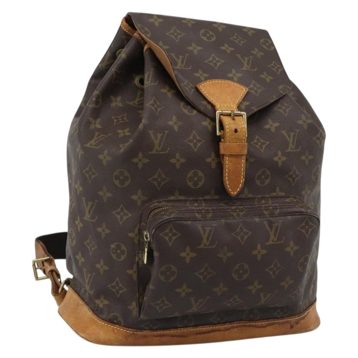 LOUIS VUITTON Monogram Montsouris GM Backpack M51135 LV Auth ka4969