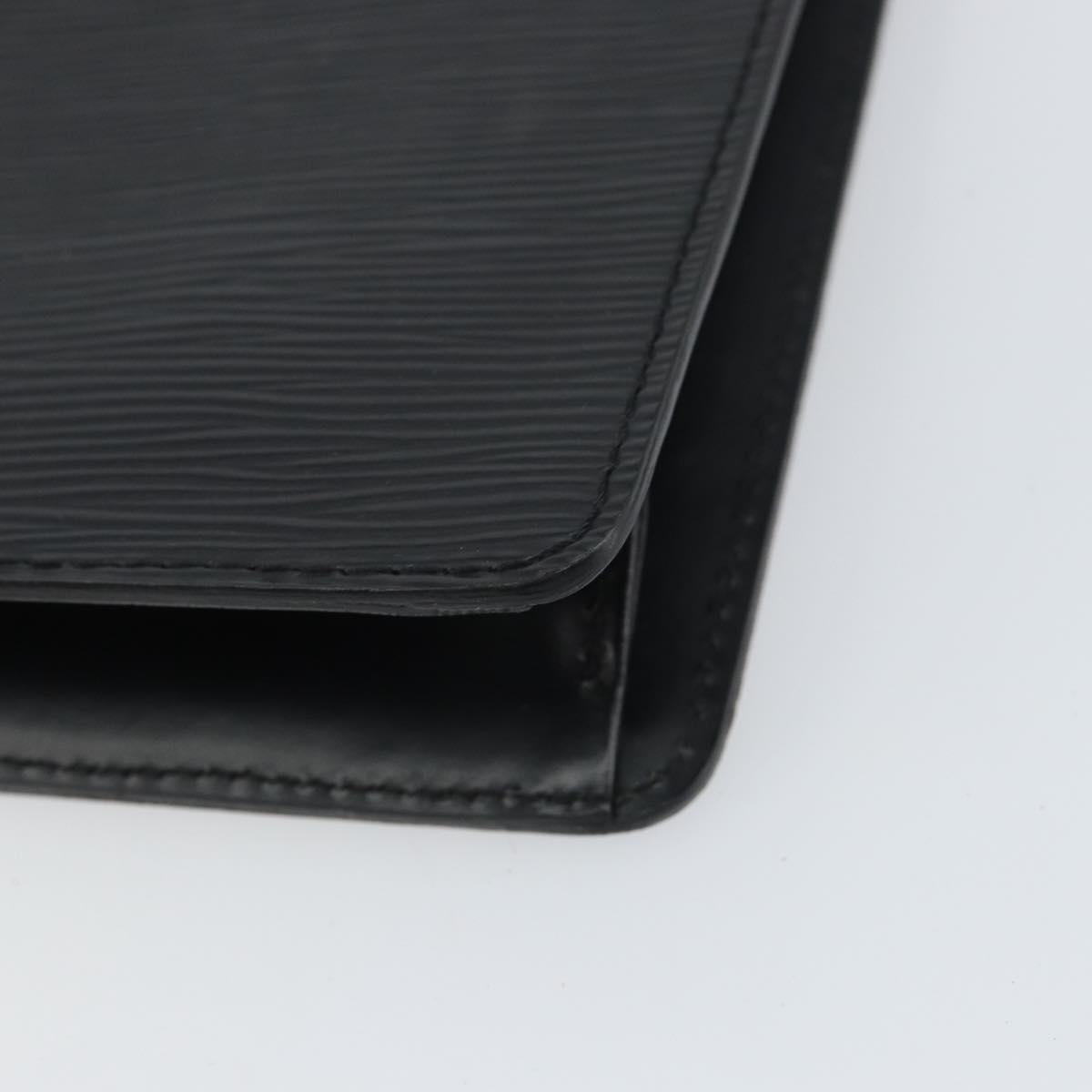 LOUIS VUITTON Epi Pochette Homme Clutch Bag Black M52522 LV Auth ka497