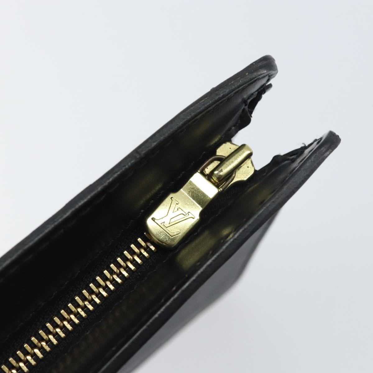 LOUIS VUITTON Epi Pochette Homme Clutch Bag Black M52522 LV Auth ka497