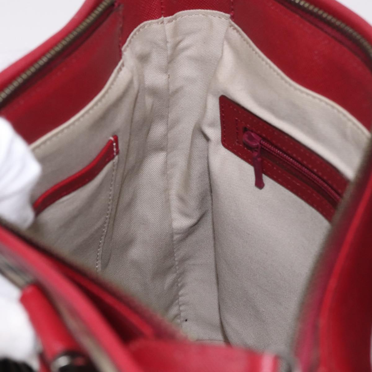 BURBERRY Nova Check Tote Bag Canvas Beige Silver Auth ka4974A
