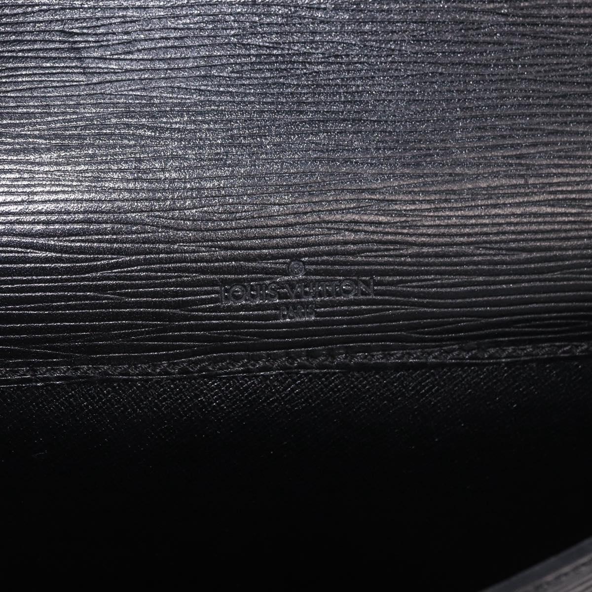 LOUIS VUITTON Epi Porte Documents Senatur Briefcase Black M54452 LV Auth ka4997