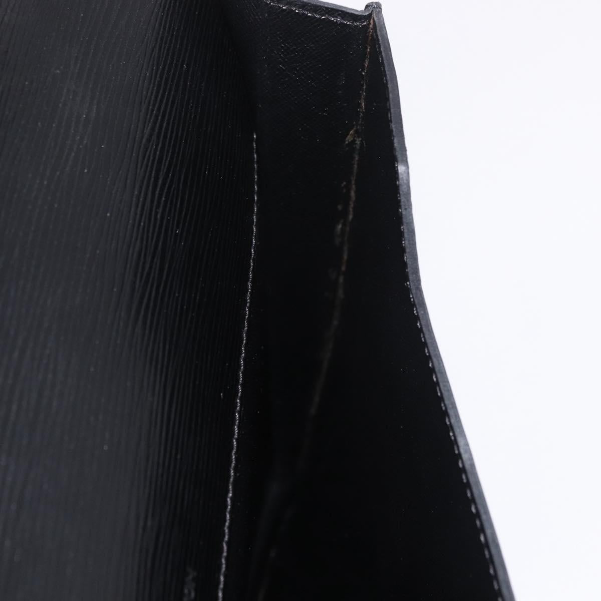 LOUIS VUITTON Epi Porte Documents Senatur Briefcase Black M54452 LV Auth ka4997