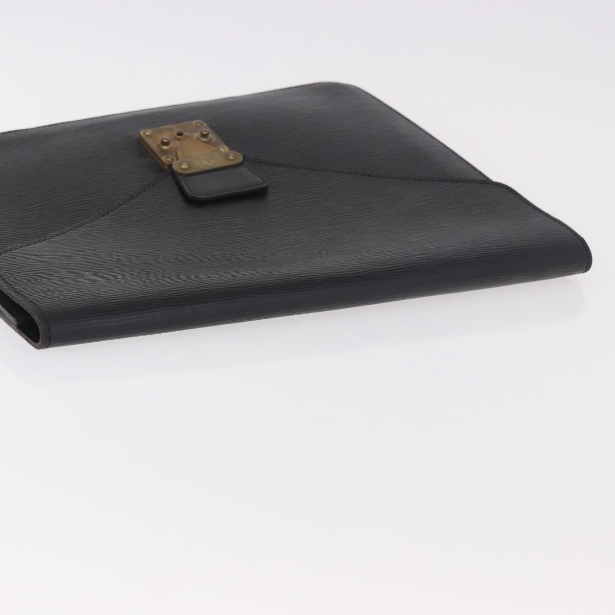 LOUIS VUITTON Epi Porte Documents Senatur Briefcase Black M54452 LV Auth ka4997