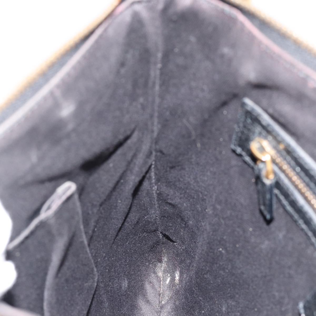 GUCCI GG Canvas Shoulder Bag Black Gold 120893 Auth ka4999