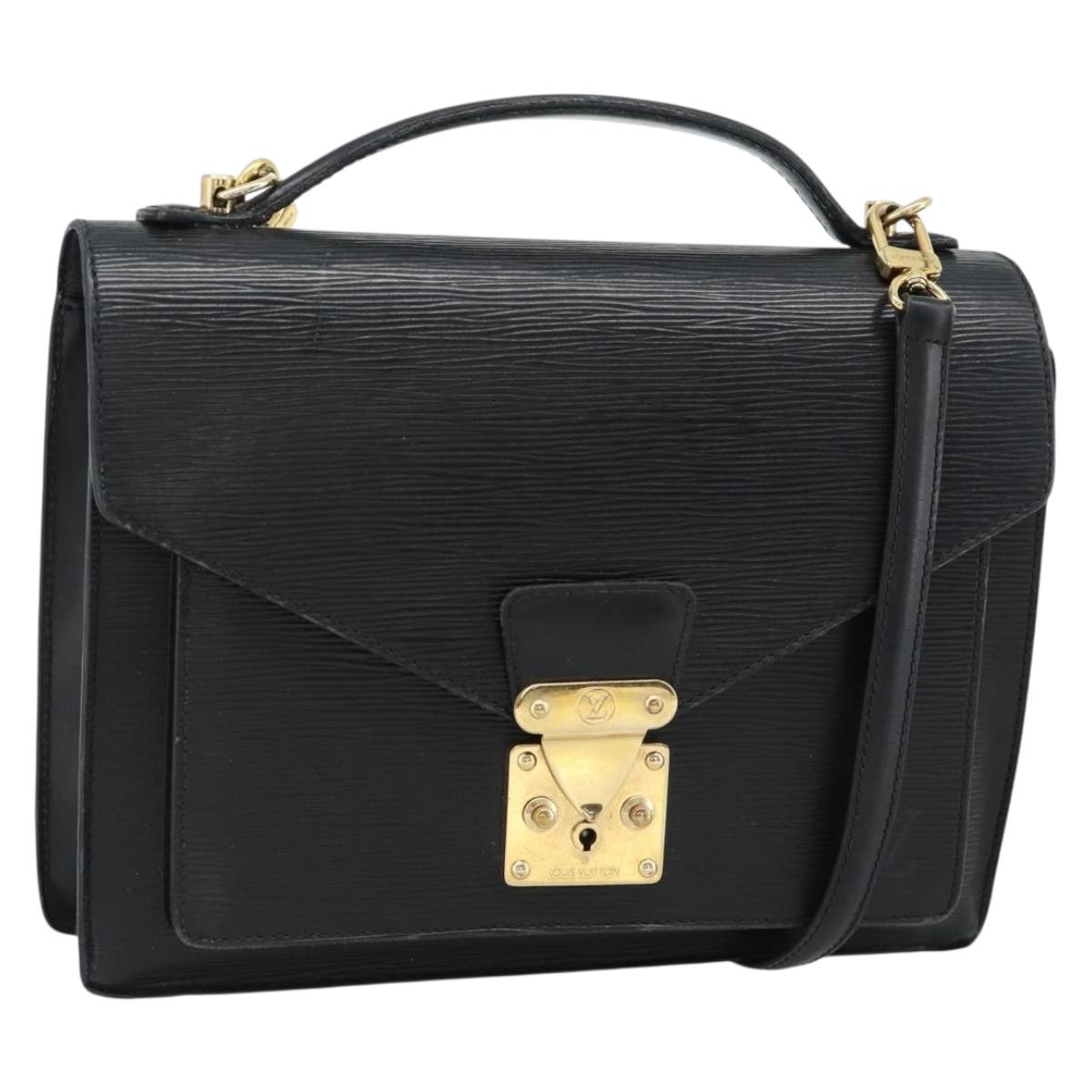 LOUIS VUITTON Epi Monceau 28 Hand Bag Black M52122 LV Auth ka5007