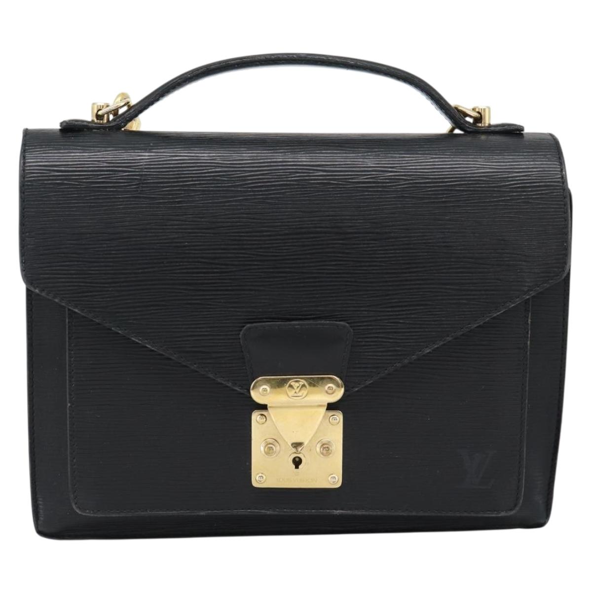 LOUIS VUITTON Epi Monceau 28 Hand Bag Black M52122 LV Auth ka5007
