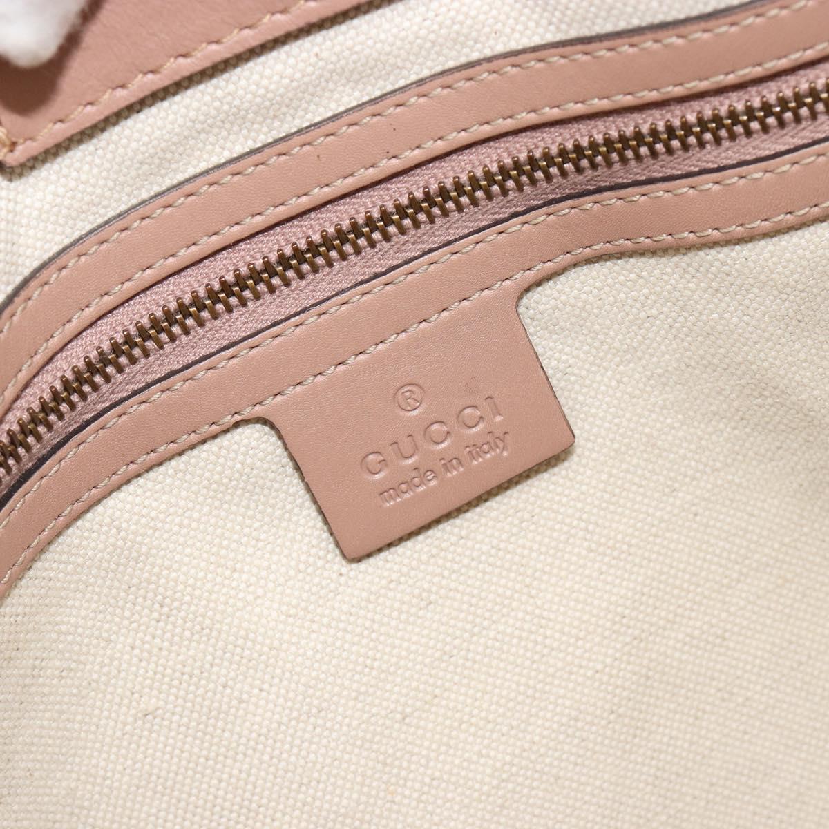 GUCCI GG Canvas Hand Bag Beige Gold 247183 Auth ka5009A