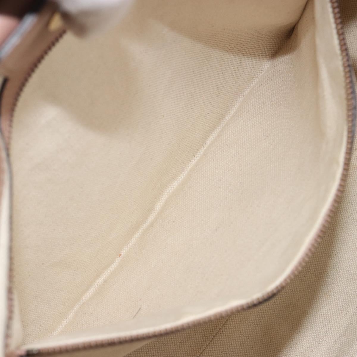 GUCCI GG Canvas Hand Bag Beige Gold 247183 Auth ka5009A