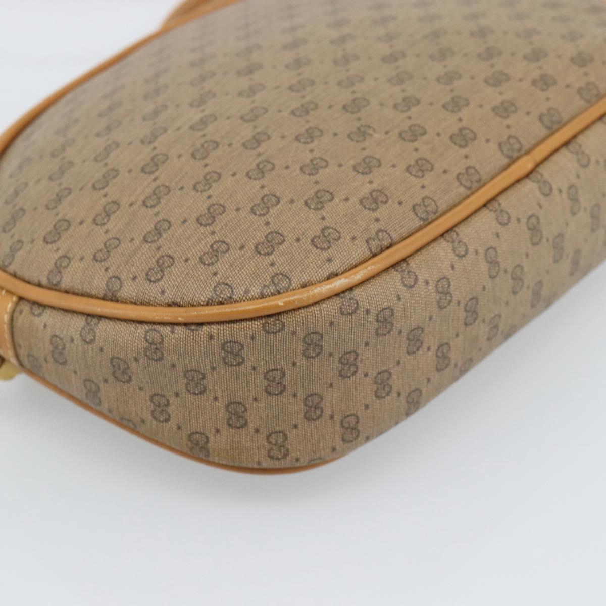 GUCCI Micro GG Supreme Shoulder Bag PVC Beige Gold 007 983 1113 Auth ka5012