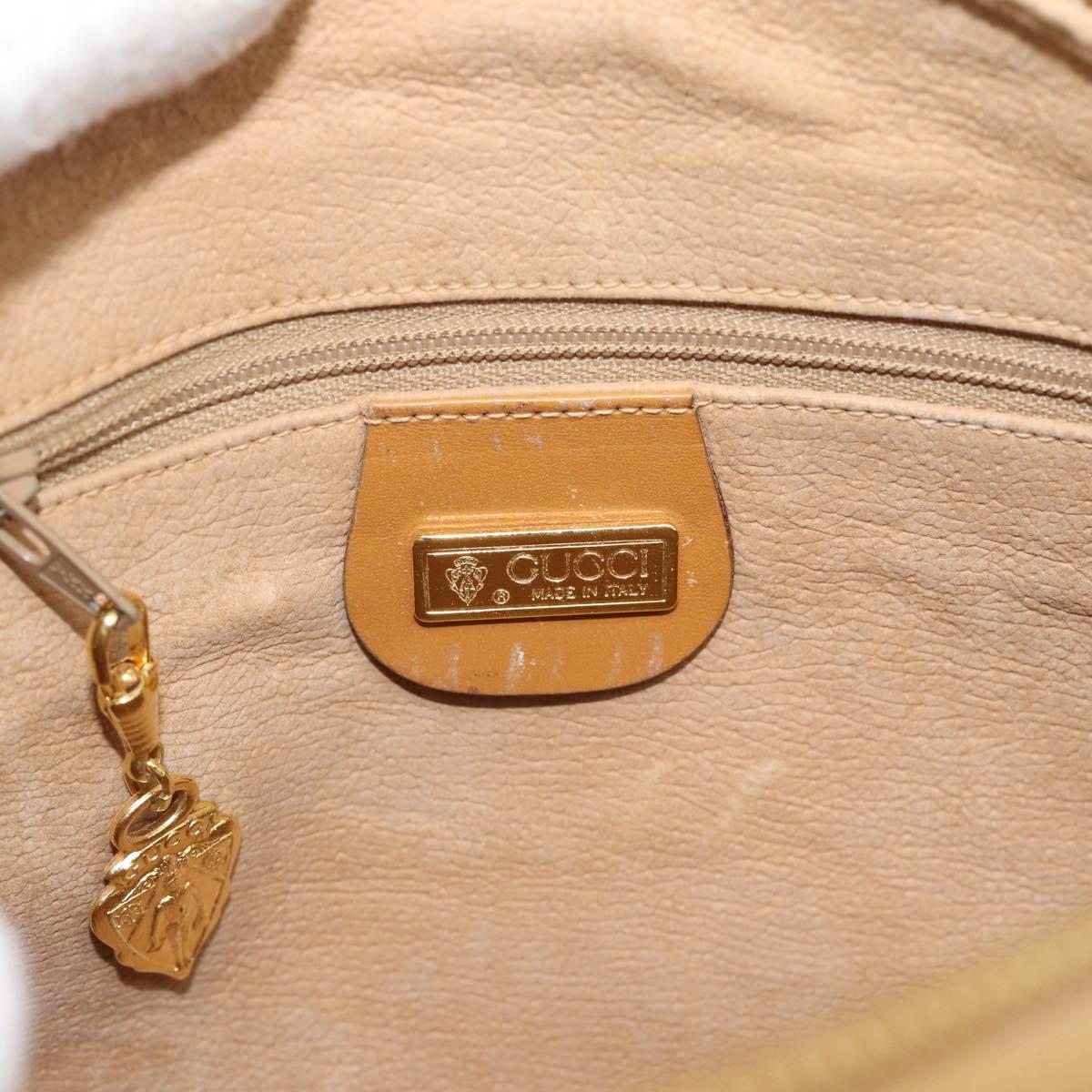 GUCCI Micro GG Supreme Shoulder Bag PVC Beige Gold 007 983 1113 Auth ka5012