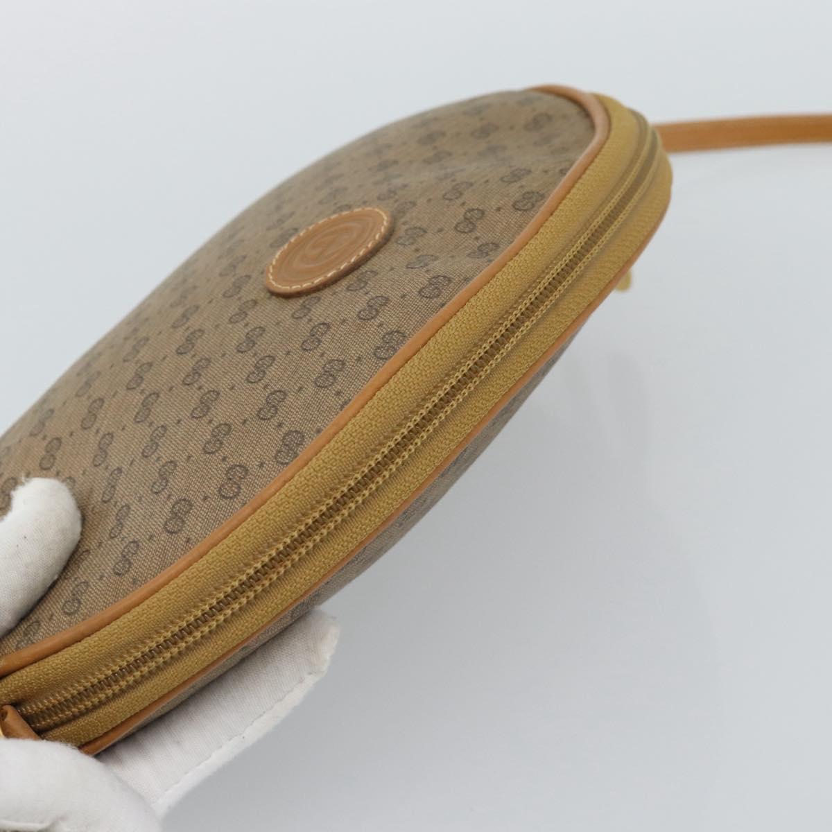 GUCCI Micro GG Supreme Shoulder Bag PVC Beige Gold 007 983 1113 Auth ka5012