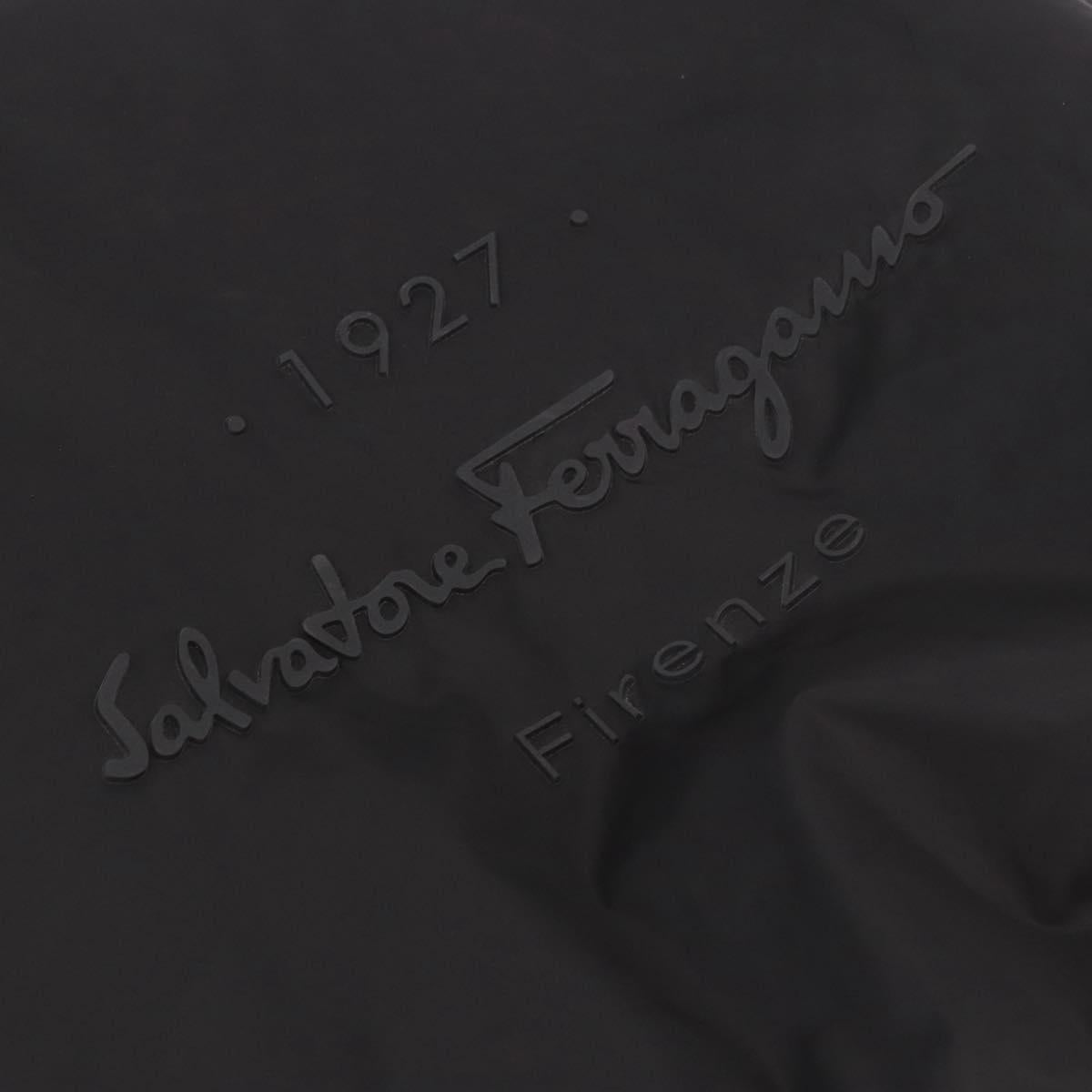 Salvatore Ferragamo Hand Bag Nylon Black Auth ka5019A