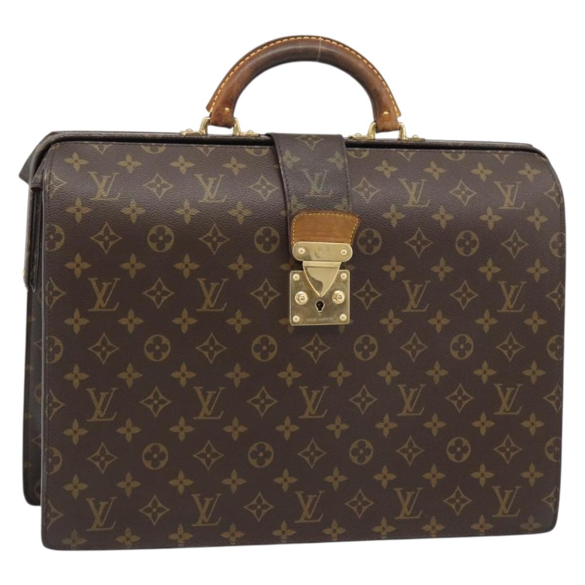 LOUIS VUITTON Monogram Serviette Fermoir Business Bag M53305 LV Auth ka5020