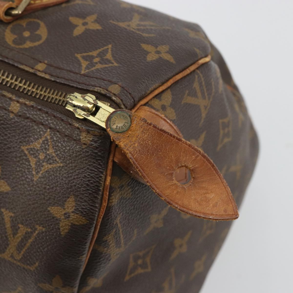 LOUIS VUITTON Monogram Speedy 30 Hand Bag M41526 LV Auth ka5039