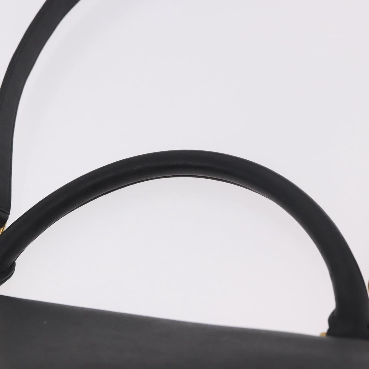CELINE Trapeze Hand Bag Leather 2way Red Black Auth ka5041A