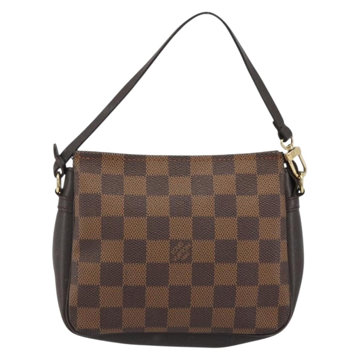 LOUIS VUITTON Damier Ebene Trousse Make Up Pouch N51982 LV Auth ka5046
