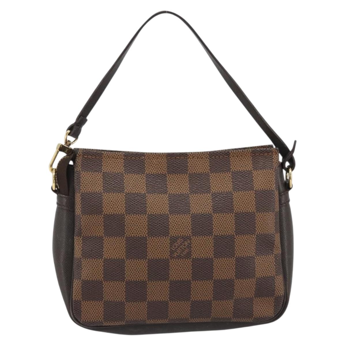 LOUIS VUITTON Damier Ebene Trousse Make Up Pouch N51982 LV Auth ka5046