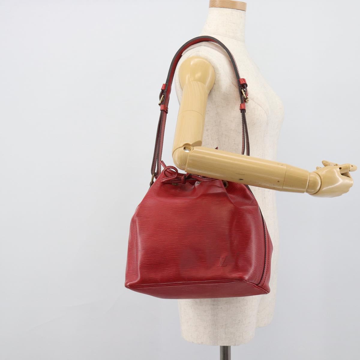 LOUIS VUITTON Epi Petit Noe Shoulder Bag Red M44107 LV Auth ka5050A