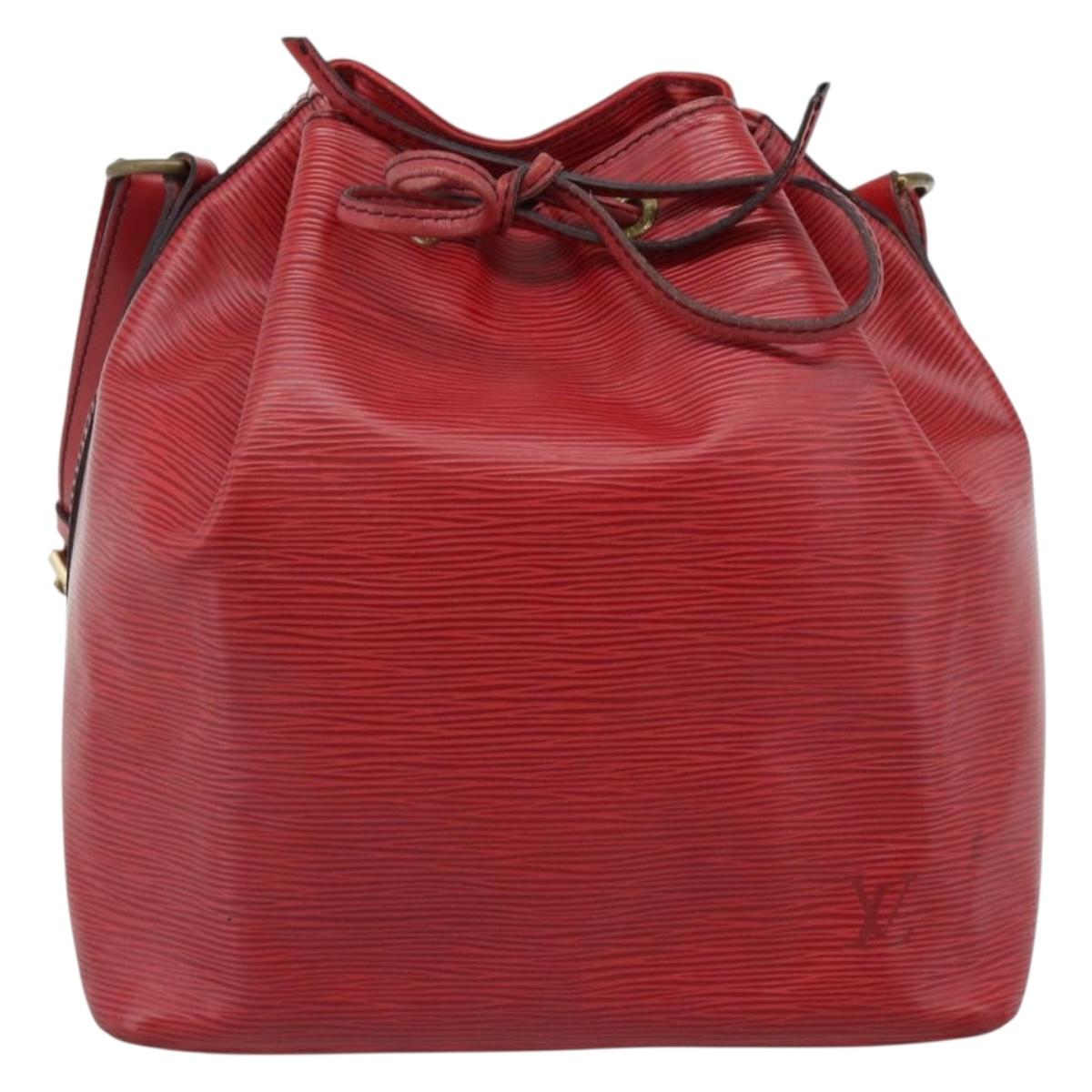 LOUIS VUITTON Epi Petit Noe Shoulder Bag Red M44107 LV Auth ka5050A