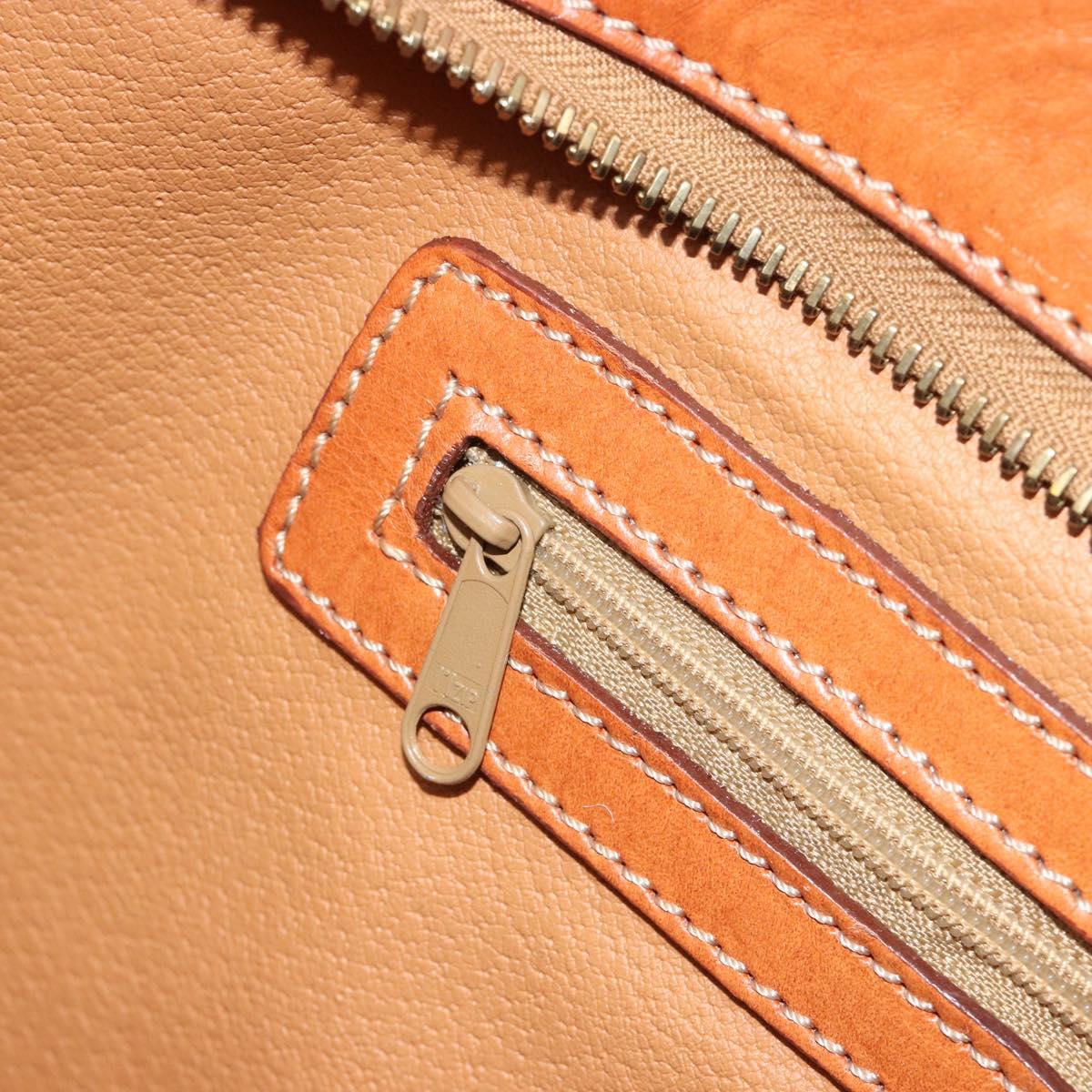 CELINE Macadam Canvas Boston Bag PVC Leather Brown Gold Auth ka5055A